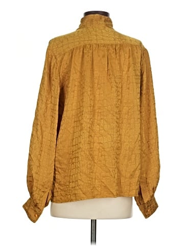 Anine Bing Long Sleeve Silk Top (view 2)