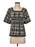 Yvos Black Short Sleeve Top Size S - photo 1