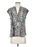 J.Crew 100% Polyester Animal Print Teal Sleeveless Blouse Size XS - photo 1