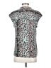 J.Crew 100% Polyester Animal Print Teal Sleeveless Blouse Size XS - photo 2