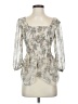 Free People 100% Polyester Silver 3/4 Sleeve Blouse Size XS - photo 1