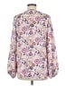 Assorted Brands 100% Polyester Floral Ivory Long Sleeve Blouse Size M - photo 2