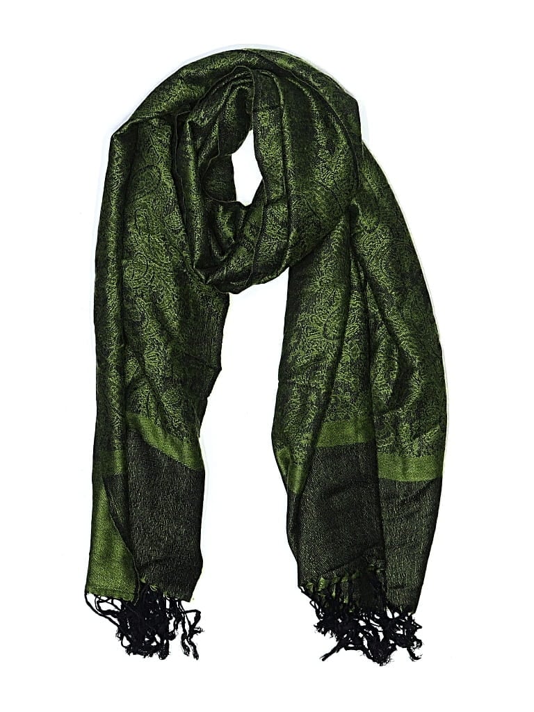 Pre-owned Pashmina Scarf In Green