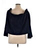 ASOS 100% Cotton Blue 3/4 Sleeve Blouse Size UK 18 / US 14 - photo 2
