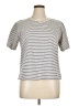 Bill Blass Stripes Silver Short Sleeve T-Shirt Size XL - photo 1