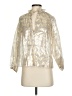 elliette Metallic Silver 3/4 Sleeve Blouse Size XS - photo 1