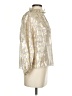 elliette Metallic Silver 3/4 Sleeve Blouse Size XS - photo 4