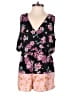 Assorted Brands 100% Polyester Floral Black Pink Romper Size S - photo 1