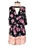Assorted Brands 100% Polyester Floral Black Pink Romper Size S - photo 2