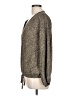 West Kei 100% Polyester Brown Long Sleeve Blouse Size L - photo 5