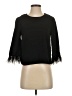 Club Monaco 100% Polyester Black 3/4 Sleeve Top Size S - photo 1