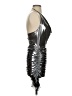 Halston Metallic Silver Cocktail Dress Size 2 - photo 4