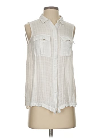 a.n.a. A New Approach Sleeveless Button-Down Shirt (view 1)