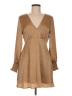 Mi ami 100% Polyester Tweed Tan Casual Dress Size M - photo 1