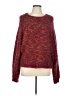 Hem & Thread Tweed Burgundy Pullover Sweater Size L - photo 1