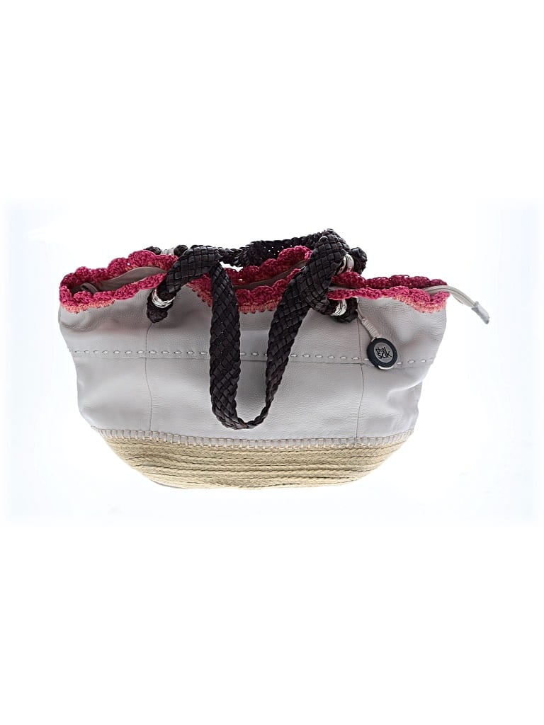 Pre-owned The Sak Leather Tote Bag In White