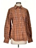 Assorted Brands 100% Cotton Plaid Brown Long Sleeve Button-Down Shirt Size XS - photo 1