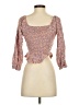 Japna Orange 3/4 Sleeve Blouse Size XS - photo 2
