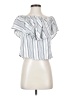 WAYF 100% Rayon Stripes White Silver Tube Top Size XS - photo 1