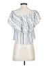 WAYF 100% Rayon Stripes White Silver Tube Top Size XS - photo 2