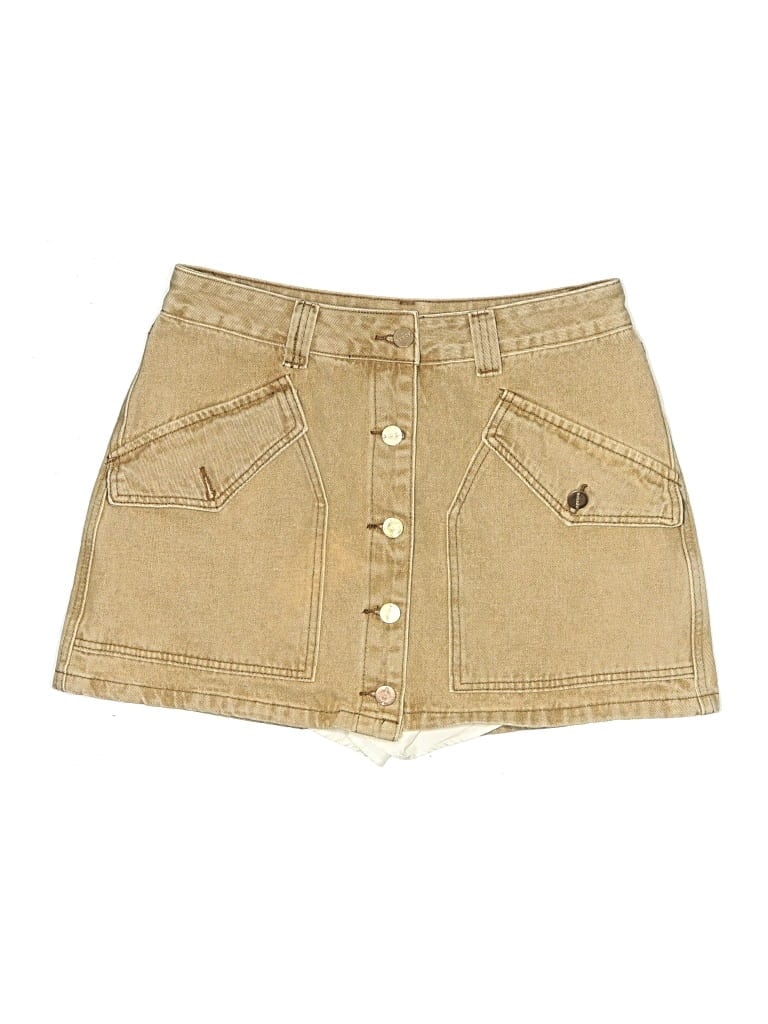 Pre-owned Unbranded Casual Skirt In Tan