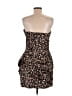 Ronny Kobo Animal Print Brown Cocktail Dress Size L - photo 2