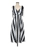 Ali & Jay 100% Polyester Stripes Silver Casual Dress Size M - photo 1