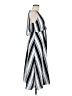 Ali & Jay 100% Polyester Stripes Silver Casual Dress Size M - photo 4