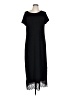 Chico's Solid Black Casual Dress Size Lg (2) - photo 1