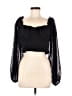 Shein 100% Polyester Black 3/4 Sleeve Blouse Size 6 - photo 1