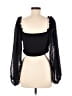 Shein 100% Polyester Black 3/4 Sleeve Blouse Size 6 - photo 2