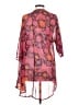 Lularoe 100% Polyester Floral Animal Print Pink Kimono Size S - photo 2