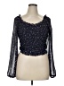 Lush 100% Polyester Blue 3/4 Sleeve Blouse Size XL - photo 1