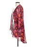 Lularoe 100% Polyester Floral Animal Print Pink Kimono Size S - photo 5