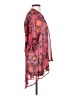 Lularoe 100% Polyester Floral Animal Print Pink Kimono Size S - photo 4