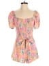 Lost + Wander 100% Rayon Tropical Pink Romper Size S - photo 1