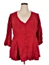 Torrid Red 3/4 Sleeve Blouse Size 1X Plus (1) - photo 1