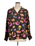 Tolani Floral Black Long Sleeve Blouse Size XL - photo 1