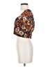 Paper Crane 100% Polyester Orange Short Sleeve Blouse Size S - photo 5