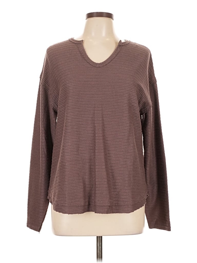 Pre-owned Bke Long Sleeve T-shirt In Brown