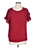 Shein 100% Polyester Red Short Sleeve Blouse Size L - photo 1