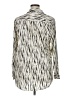 Millenium 100% Polyester Chevron-herringbone Silver Long Sleeve Blouse Size 1X - photo 2