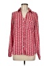 Express 100% Polyester Hearts Red Long Sleeve Blouse Size M - photo 1