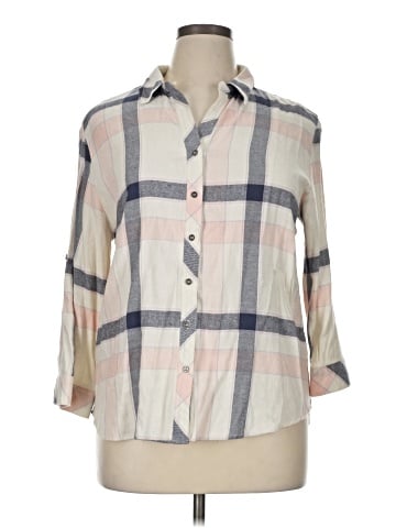 Hester & Orchard 3/4 Sleeve Button-Down Shirt (view 1)