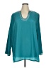 Unbranded 100% Polyester Teal Long Sleeve Blouse Size 1X - photo 1