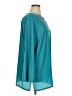 Unbranded 100% Polyester Teal Long Sleeve Blouse Size 1X - photo 4