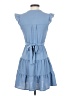 Monteau Solid Blue Casual Dress Size XS - photo 2