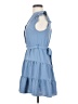 Monteau Solid Blue Casual Dress Size XS - photo 5