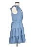 Monteau Solid Blue Casual Dress Size XS - photo 4