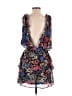 Slate & Willow 100% Polyester Floral Blue Cocktail Dress Size S - photo 2